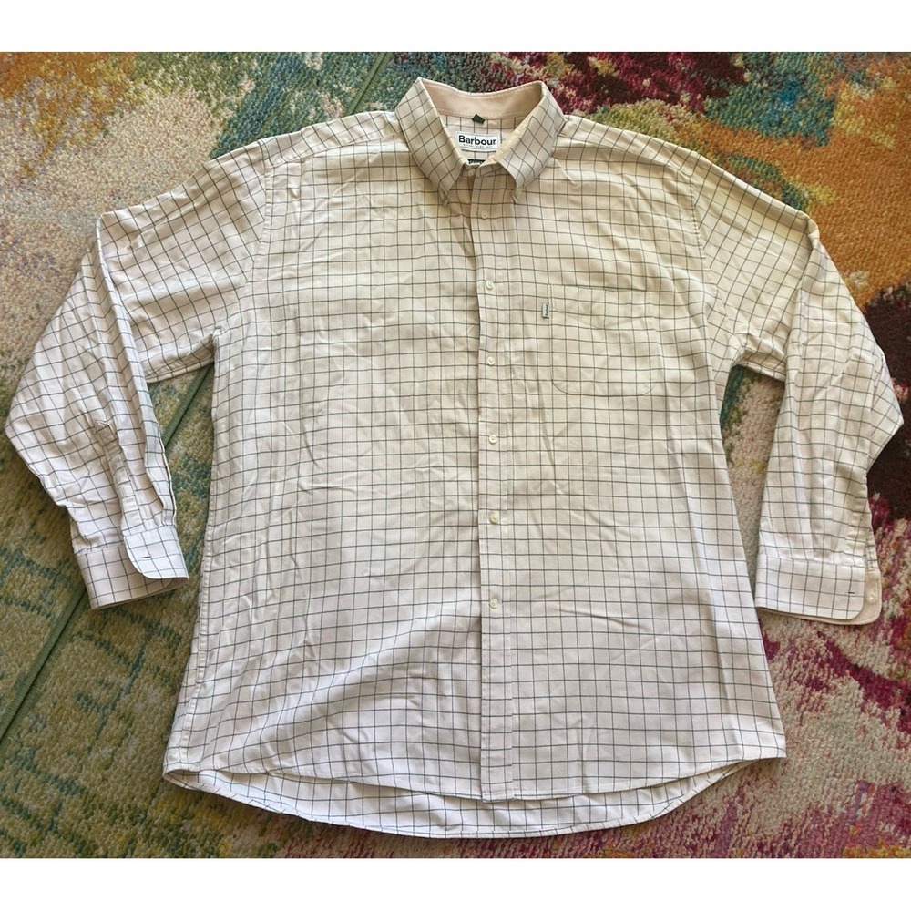 Barbour Shirt Mens Size XL Long Sleeve Button Up Regular Fit Check